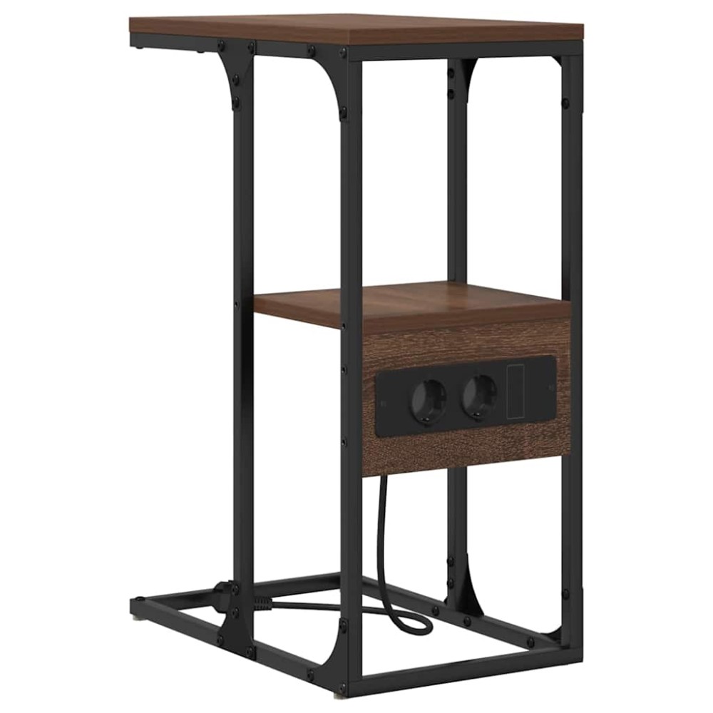 vidaXL Dulap de noapte Stejar brun 41.5 x 26 x 60.5 cm Lemn compozit