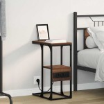 vidaXL Dulap de noapte Stejar brun 41.5 x 26 x 60.5 cm Lemn compozit vidaXL Dulap de noapte Stejar brun 41.5 x 26 x 60.5 cm Lemn compozit