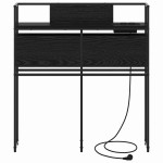 vidaXL Tăblie de depozitare cu raft Stejar negru 75 cm Lemn compozit