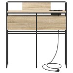 vidaXL Tăblie de depozitare cu raft Stejar sonoma 75 cm Lemn compozit