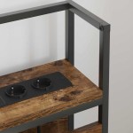 vidaXL Tăblie de depozitare cu raft Stejar afumat 75 cm Lemn compozit