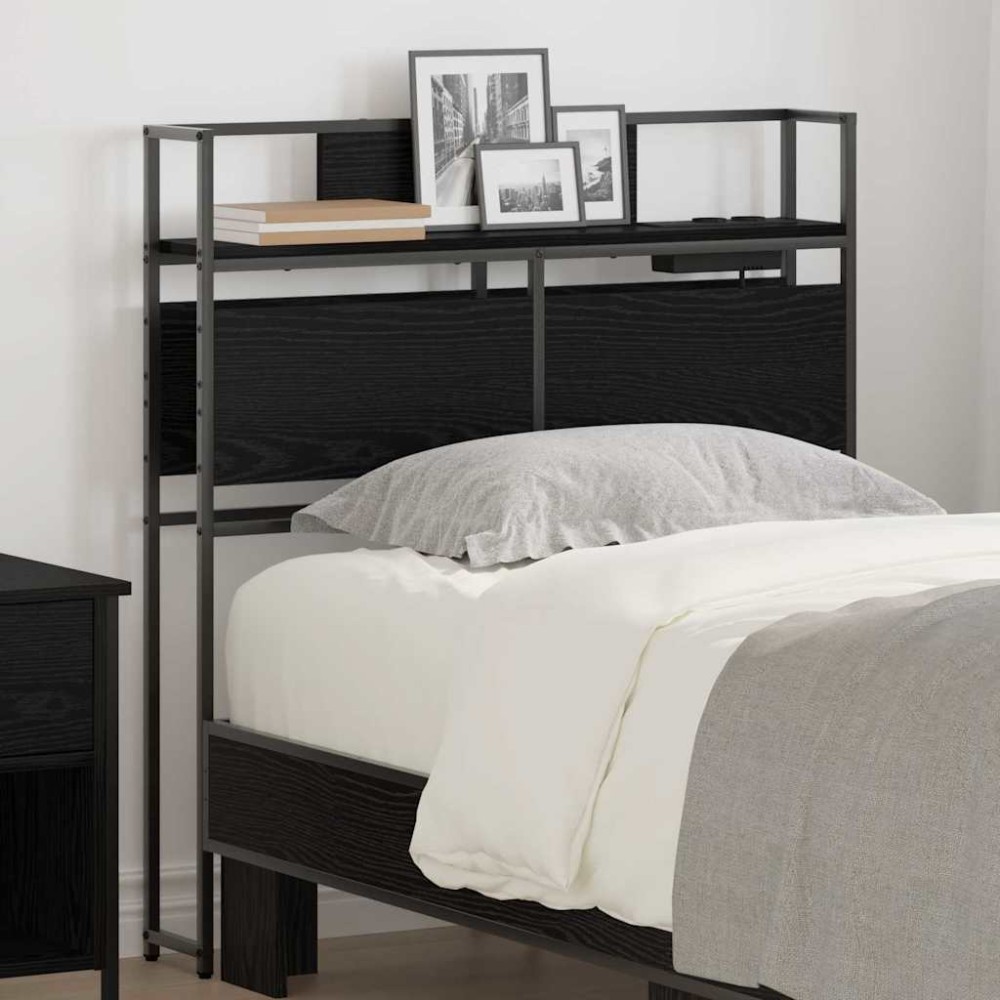vidaXL Tăblie de depozitare Stejar negru 80 cm Lemn compozit