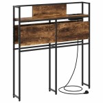 vidaXL Tăblie de depozitare Stejar afumat 80 cm Lemn compozit vidaXL Tăblie de depozitare Stejar afumat 80 cm Lemn compozit