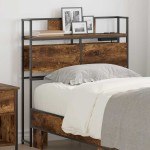 vidaXL Tăblie de depozitare Stejar afumat 80 cm Lemn compozit vidaXL Tăblie de depozitare Stejar afumat 80 cm Lemn compozit