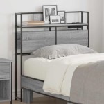 vidaXL Tăblie de depozitare sonoma gri 90 cm Lemn compozit vidaXL Tăblie de depozitare sonoma gri 90 cm Lemn compozit