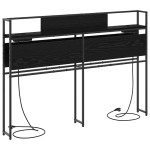 vidaXL Tăblie de depozitare Stejar negru 135 cm Lemn compozit vidaXL Tăblie de depozitare Stejar negru 135 cm Lemn compozit