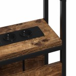 vidaXL Tăblie de depozitare Stejar afumat 135 cm Lemn compozit