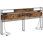 vidaXL Tăblie de depozitare Stejar afumat 180 cm Lemn compozit vidaXL Tăblie de depozitare Stejar afumat 180 cm Lemn compozit