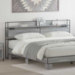 vidaXL Tăblie de depozitare sonoma gri 180 cm Lemn compozit vidaXL Tăblie de depozitare sonoma gri 180 cm Lemn compozit
