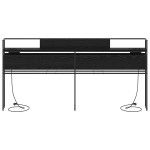 vidaXL Tăblie de depozitare Stejar negru 200 cm Lemn compozit vidaXL Tăblie de depozitare Stejar negru 200 cm Lemn compozit