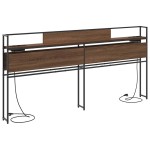 vidaXL Tăblie de depozitare cu raft Stejar brun 200 cm Lemn compozit