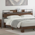 vidaXL Tăblie de depozitare cu raft Stejar brun 200 cm Lemn compozit