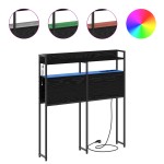 vidaXL Tăblie de depozitare cu raft Stejar negru 75 cm Lemn compozit vidaXL Tăblie de depozitare cu raft Stejar negru 75 cm Lemn compozit