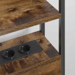 vidaXL Tăblie cap cu raft Stejar afumat 75 cm Lemn compozit