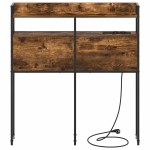 vidaXL Tăblie cap cu raft Stejar afumat 75 cm Lemn compozit