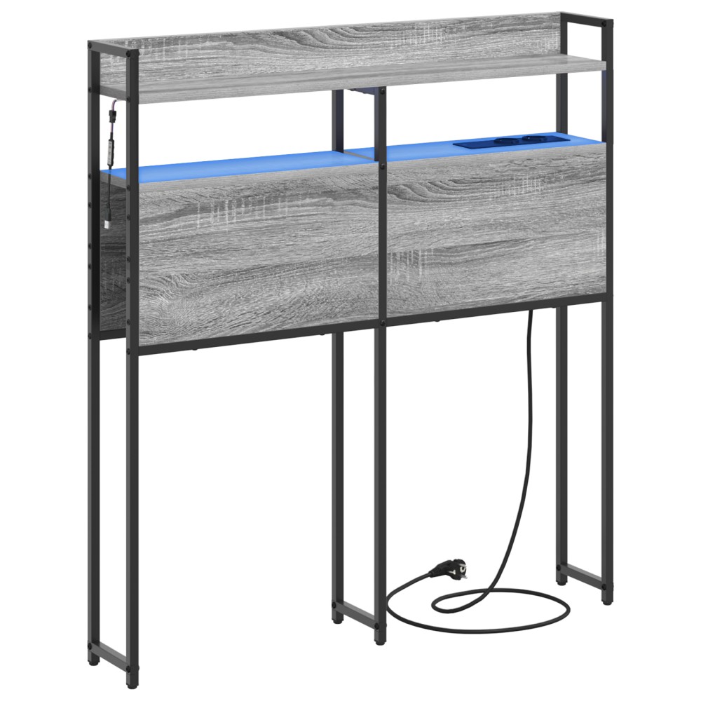 vidaXL Tăblie de depozitare cu raft sonoma gri 75 cm Lemn compozit