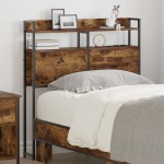 vidaXL Tăblie de depozitare cu raft Stejar afumat 80 cm Lemn compozit