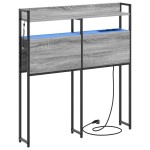 vidaXL Tăblie de depozitare cu raft sonoma gri 80 cm Lemn compozit vidaXL Tăblie de depozitare cu raft sonoma gri 80 cm Lemn compozit
