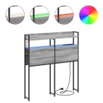 vidaXL Tăblie de depozitare cu raft sonoma gri 80 cm Lemn compozit vidaXL Tăblie de depozitare cu raft sonoma gri 80 cm Lemn compozit