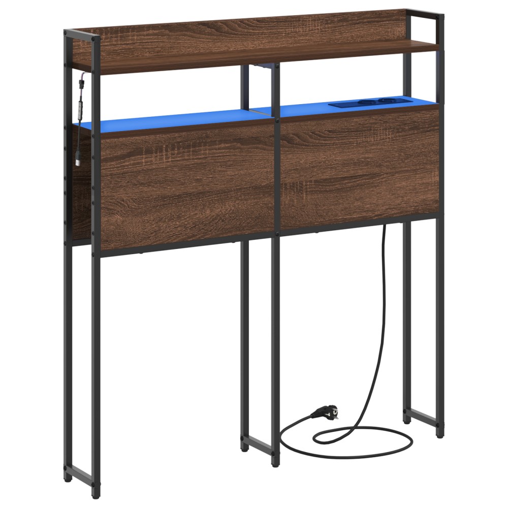 vidaXL Tăblie de depozitare cu raft Stejar brun 80 cm Lemn compozit