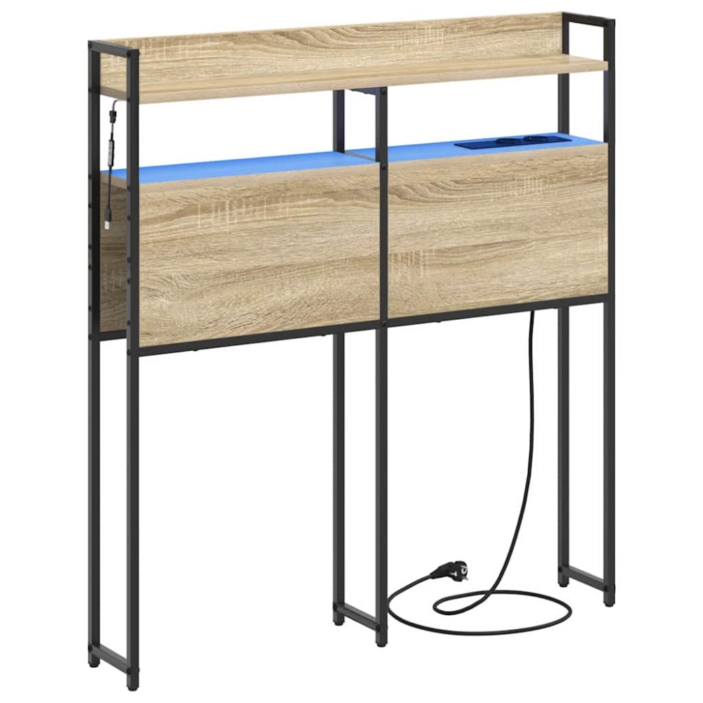 vidaXL Tăblie de depozitare cu raft Stejar sonoma 90 cm Lemn compozit