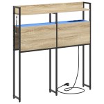 vidaXL Tăblie de depozitare cu raft Stejar sonoma 90 cm Lemn compozit vidaXL Tăblie de depozitare cu raft Stejar sonoma 90 cm Lemn compozit