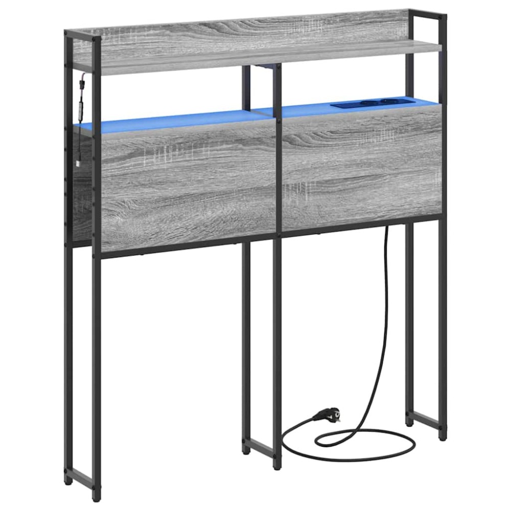 vidaXL Tăblie de depozitare cu raft sonoma gri 90 cm Lemn compozit