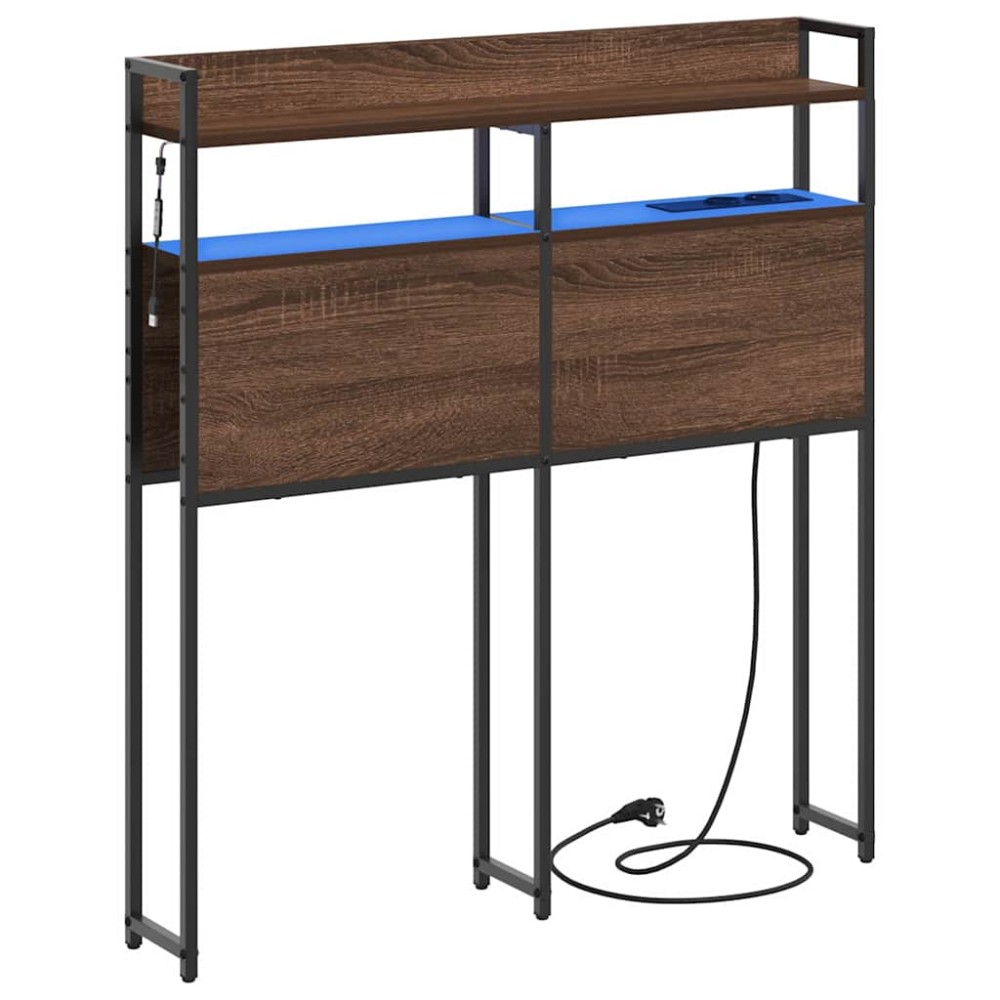 vidaXL Tăblie de depozitare cu raft Stejar brun 90 cm Lemn compozit
