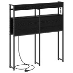 vidaXL Tăblie de depozitare cu raft Stejar negru 100 cm Lemn compozit vidaXL Tăblie de depozitare cu raft Stejar negru 100 cm Lemn compozit