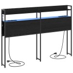 vidaXL Tăblie de depozitare cu raft Stejar negru 120 cm Lemn compozit vidaXL Tăblie de depozitare cu raft Stejar negru 120 cm Lemn compozit
