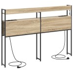 vidaXL Tăblie de depozitare cu raft Stejar sonoma 120 cm Lemn compozit vidaXL Tăblie de depozitare cu raft Stejar sonoma 120 cm Lemn compozit