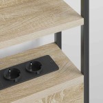 vidaXL Tăblie cap cu raft Stejar sonoma 140 cm Lemn compozit