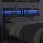 vidaXL Tăblie cap cu raft cu headboard sonoma gri 140 cm Lemn compozit