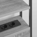 vidaXL Tăblie cap cu raft cu headboard sonoma gri 140 cm Lemn compozit