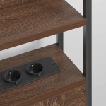 vidaXL Tăblie cap cu raft Stejar brun 140 cm Lemn compozit