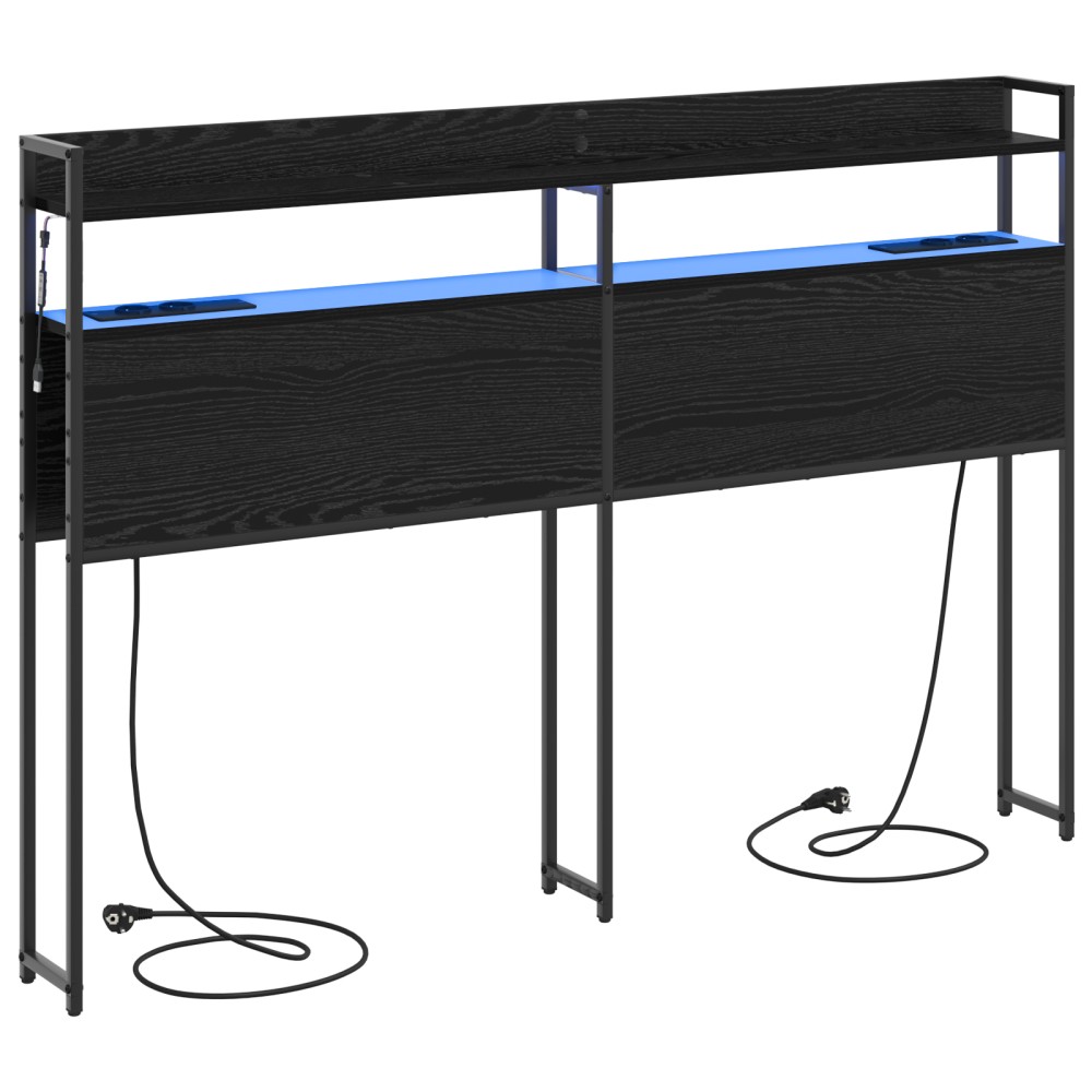 vidaXL Tăblie de depozitare cu raft Stejar negru 160 cm Lemn compozit
