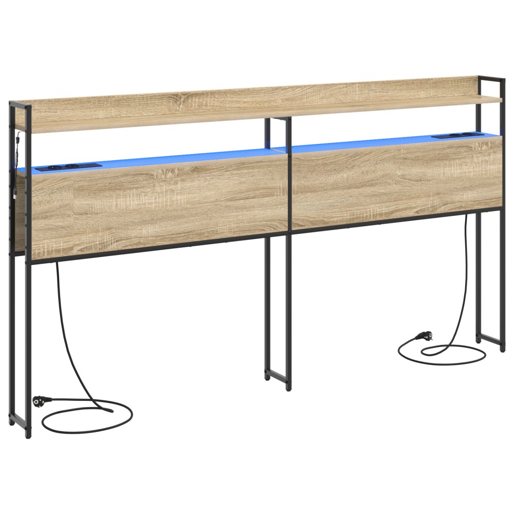 vidaXL Tăblie de depozitare cu raft Stejar sonoma 180 cm Lemn compozit