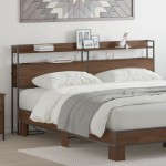 vidaXL Tăblie de depozitare cu raft Stejar brun 180 cm Lemn compozit vidaXL Tăblie de depozitare cu raft Stejar brun 180 cm Lemn compozit