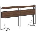 vidaXL Tăblie de depozitare cu raft Stejar brun 180 cm Lemn compozit vidaXL Tăblie de depozitare cu raft Stejar brun 180 cm Lemn compozit
