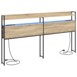 vidaXL Tăblie de depozitare cu raft Stejar sonoma 200 cm Lemn compozit vidaXL Tăblie de depozitare cu raft Stejar sonoma 200 cm Lemn compozit