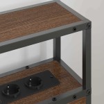 vidaXL Tăblie de depozitare cu raft Stejar brun 75 cm Lemn compozit