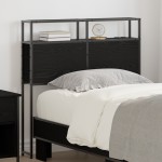 vidaXL Tăblie de depozitare Stejar negru 80 cm Lemn compozit vidaXL Tăblie de depozitare Stejar negru 80 cm Lemn compozit