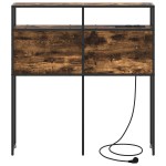vidaXL Tăblie de depozitare Stejar afumat 80 cm Lemn compozit vidaXL Tăblie de depozitare Stejar afumat 80 cm Lemn compozit