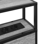 vidaXL Tăblie de depozitare sonoma gri 80 cm Lemn compozit vidaXL Tăblie de depozitare sonoma gri 80 cm Lemn compozit