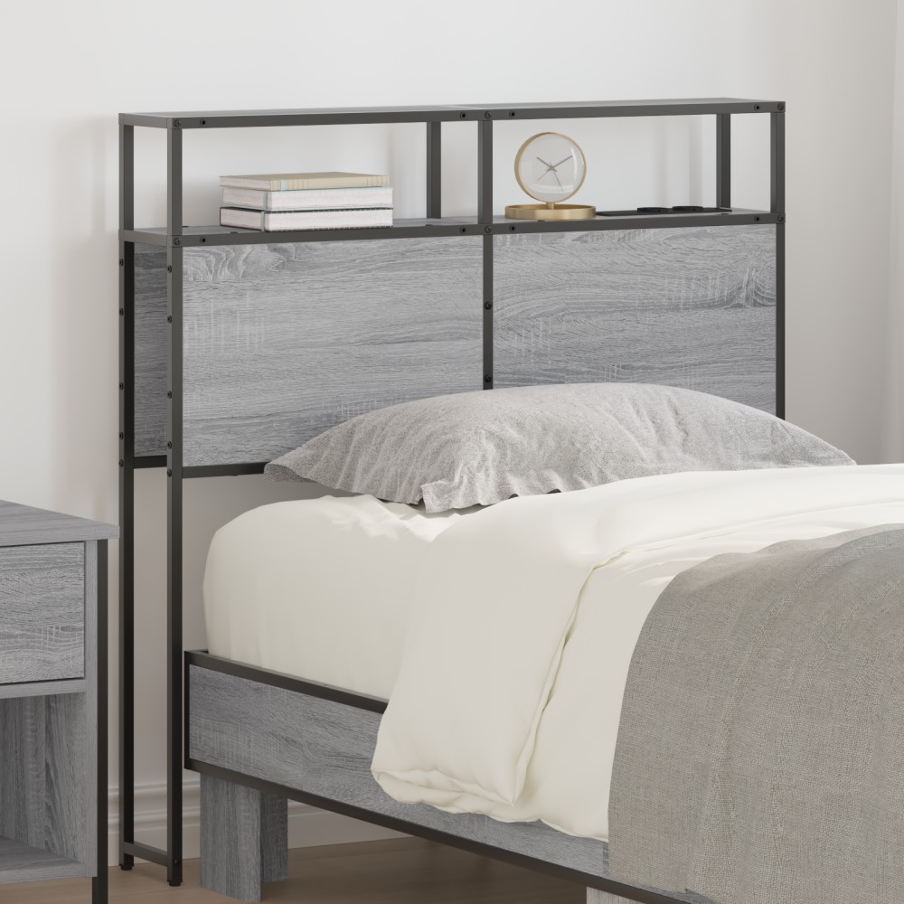 vidaXL Tăblie de depozitare Pe perete sonoma gri 90 cm Lemn compozit