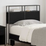 vidaXL Tăblie de depozitare Stejar negru 100 cm Lemn compozit vidaXL Tăblie de depozitare Stejar negru 100 cm Lemn compozit