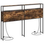 vidaXL Tăblie de depozitare Stejar afumat 120 cm Lemn compozit vidaXL Tăblie de depozitare Stejar afumat 120 cm Lemn compozit