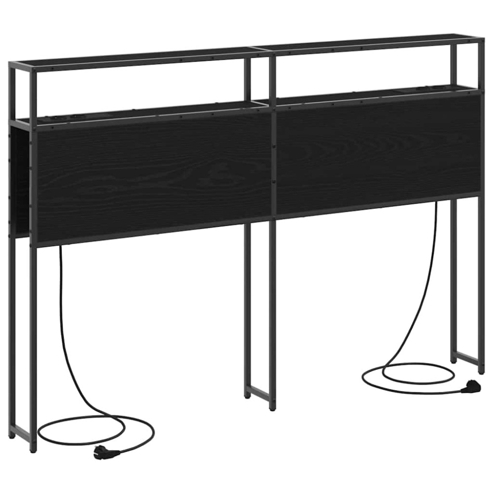vidaXL Tăblie de depozitare Stejar negru 135 cm Lemn compozit
