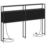 vidaXL Tăblie de depozitare Stejar negru 135 cm Lemn compozit vidaXL Tăblie de depozitare Stejar negru 135 cm Lemn compozit