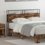 vidaXL Tăblie de depozitare Stejar afumat 135 cm Lemn compozit vidaXL Tăblie de depozitare Stejar afumat 135 cm Lemn compozit